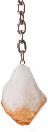 Genuine Raw Crystal Healing Gemstone Keychain ~ Buy Any 2 Get 1 FREE ~ (Citrine)