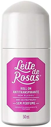 Linha Sem Perfume Leite de Rosas - Desodorante Antitranspirante Roll On 50 Ml - (Leite de Rosas Fragrance Free Collection - Antiperspirant Roll-on Deodorant 1.69 Fl Oz)