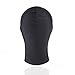LUOEM Full Cover Zentai Hood Mask Elastic Black Breathable Open Eyes Face Cover Blindfold Mask Cosplay Costume Hood Unisex Headgear Size M