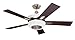 kathy ireland HOME Laclede Eco Indoor Ceiling Fan with Remote Control | Integrated LED Light Fixture with Energy Efficient 6-Speed Motor and Reversible Blades, Brushed Steel