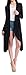 URBAN K Women's Long Sleeve Asymmetrical Drape Open Front Long Maxi Cardigan