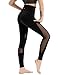 Hopgo Women's High Waist Yoga Pants Mesh Tummy Control Workout Leggings Running 4 Way Stretch Sports Tights