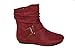 Herstyle SHEARLLY Faux Suede Buckled Up Side Zipper Slouch Ankle Booties Flat Heel Calf Boots(Run Small,Order One size Bigger)