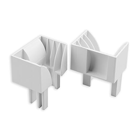 DIWARO® Einlauftrichter für Kunststoff Rolladenführungsschiene RF 4049, RF 7049 in der Farbe weiss