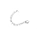 Ingemark Fake Septum Non Piercing Nose Hoop Ring Chain to Ear Faux Nose Studs with Metal Sequin Tassels Charm Body Jewelry (Silver)