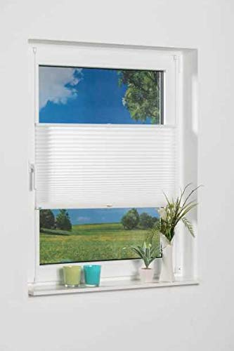 K-home Klemmfix Pleated Blind, White, 110 x 130 (B x L)