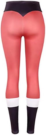 SMILEQ Pants Womens Christmas Print Tighten Trousers High Waist Pencil Pants Xmas Leggings