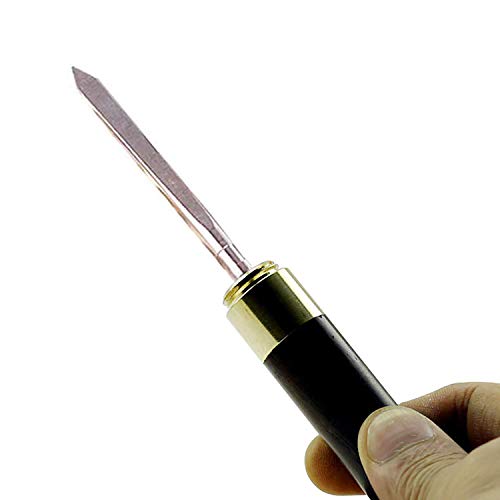 comboss Ice Pick 6.7" Ultra Sharp Stainless Steel with Safety Cover,Wood Handle ... (Black Sandal Wood Flat Needle)