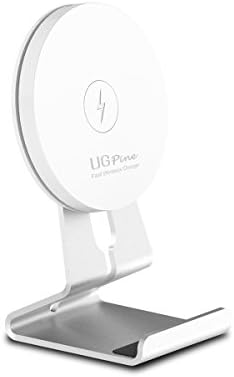 UGpine QI Fast Wireless Charger with Charging Stand for S8,S8 plus/s8+,S6 Edge Plus,S7,S7 Edge,Note 5 and Compatible with Other QI-enabled Devices (White)