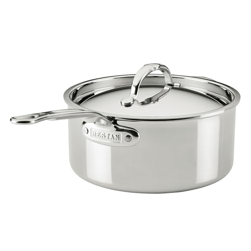 Hestan ProBond Luxe 4-Quart Saucepan with Lid, Professional Clad Stainless Stee…