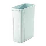 Knape & Vogt QT20PB-WH Replacement Trash Can, 16-Inch by 14.25-Inch by 7.25-Inch