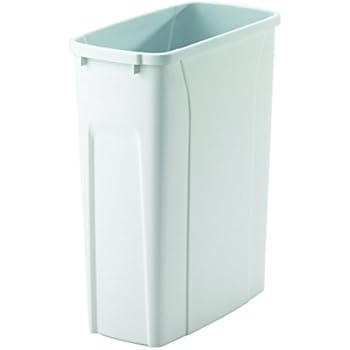 Knape & Vogt QT20PB-WH Replacement Trash Can, 16-Inch by 14.25-Inch by 7.25-Inch