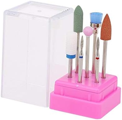 Cleaning Gel Removal Electric Nail Drill Machine Replacement Drill Bit Head Kit for Pedicure & Nail Polish Accessories 7PCS Nail Drill Bit Set Electric Nail Machine Electric Grinding Rotary Drill Tool High Power Compact Hobby