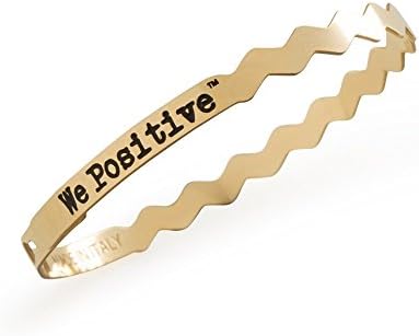 We Positive We+ Friendship Friends Wave Stainless Steel Italian Bracelet Goldtone FR009