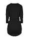 SATINA 3/4 Sleeve Dolman Tunic Top – Crew Neck Long Shirt – Many Colors & Sizes (Medium, Black)