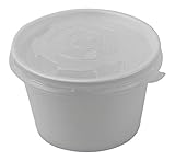 100 Count Deli Containers Durable Food Storage Containers with Lids, Hot and Cold Disposable Containers Use for Frozen Desserts, Soups, or Any Food of Your Choice (8oz)