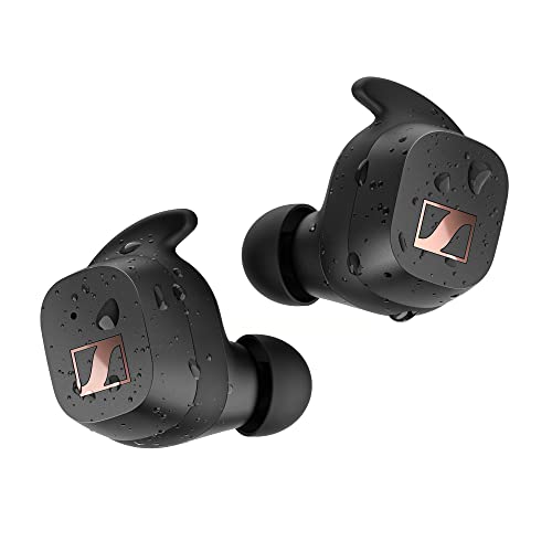 (Renewed) Sennheiser Sport True Wireless Earbuds - Bluetooth in-Ear Headphones for Active Lifestyles, Music and Calls with Adaptable Acoustics, Noise Cancellation, Touch Controls, IP54 and 27-Hour Battery Life