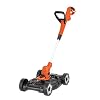 BLACK+DECKER 3-in-1 String Trimmer/Edger & Lawn Mower, 6.5-Amp, 12-Inch, Corded (MTE912) (Power cord not included)