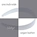 White 1 Inch Wide Leather Like Headband Solid Hair band for Women and Girls