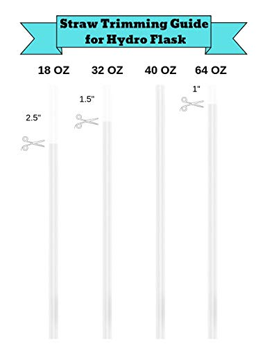 Bonison Straws Replacement for Hydro Flask Wide Mouth Bottle Straw Lid, Set of 5 Straws and 5 Pipe Cleaner Brushes, BPA-Free. (5 Pack Straws + Brushes) - Thumbnail 5
