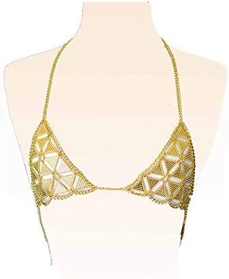 gold chain bralette