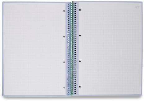 - A4 Green Notebook - 240 páginas de grelha microperfurada - capa dura extra - moldura em espiral - inclui autocolantes
