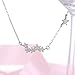 Tabwing Women's Sterling Silver 6 Stars Pendant Short Necklace