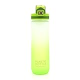TClian Sport Water Bottle 600ml 20oz, BPA Free Plastic, Flip Top Lid, Opens With 1-Click for Gym, Cycling, Camping, Running, Hiking, Travelling and Outdoors (Green)
