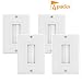 Brush Wall Plate Decora Style Cable Pass Through Insert Wall Plate for Wires,Single Gang Decorative Style Cable Wall Plate Port,Works with AV,HDMI,Home Theater,White 4pack primary
