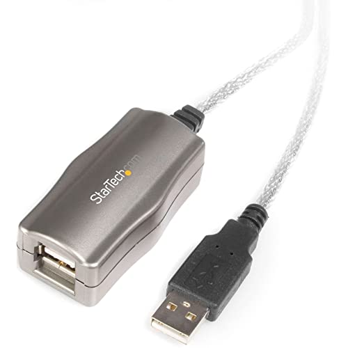 StarTech. com Cabo de extensĂŁo ativo USB 2.0 de 4,8 m - M/F - Cabo de extensĂŁo USB - USB (M) para USB (F) - USB 0,6-4,6 m - ativo (USB2FAAEXT15)