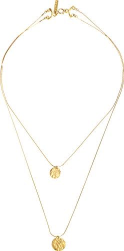 Junam Women's 18k Gold Plated Double Necklace Elegant Bridal Jewelry - 100% Handmade