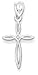 IceCarats 14K Solid White Gold Passion Holy Cross Necklace Religious Chain Pendant Jesus Christ Charm 25mm x 12mm Only