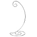 Home-X Spiral Ornament Stand. 13 inch. Chrome. Single