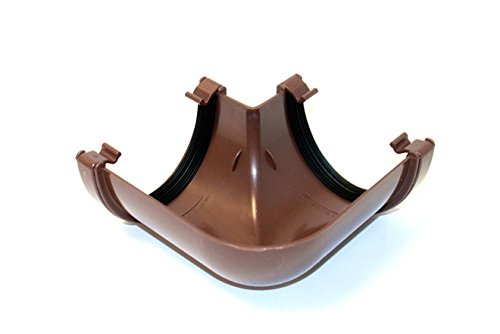 Marshall Tufflex Universal XL High Capacity 90 Degree Angle Bend for 114 x 71.5 guttering RWXA1 Black White Brown (Brown)