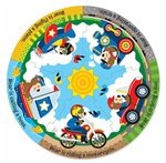 Melissa & Doug Vehicle Fun Circular Floor Puzzle (11 pieces)