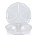 Idyllize 10 Pieces of 4 inch, Clear Plastic Plant Saucer Drip Trays for pots (4 inch)