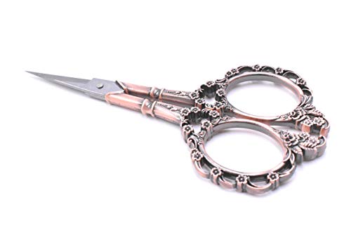 Vintage European Style Plum Blossom Needlework Embroidery Scissors (Copper)