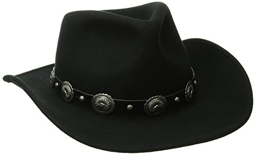 San Diego Hat Co. Men's Wool Felt Cowboy Hat, Black, One Size