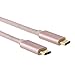 CableCreation USB C to USB C Cable 60W 3A Fast Charging, 6.6ft Braided USB 2.0 Type C to Type C Cable, Compatible with MacBook(Pro), Pixel, Galaxy S10,etc (Rose Gold)