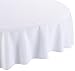 LinenTablecloth 108-Inch Round Polyester Tablecloth White