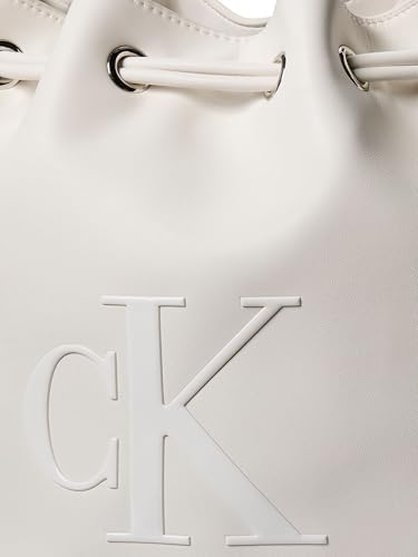 Damen Satchel Bag Tasche Bold Large Bucket mit Tunnelzugverschluss, Weiß (White Alyssum), Einheitsgröße