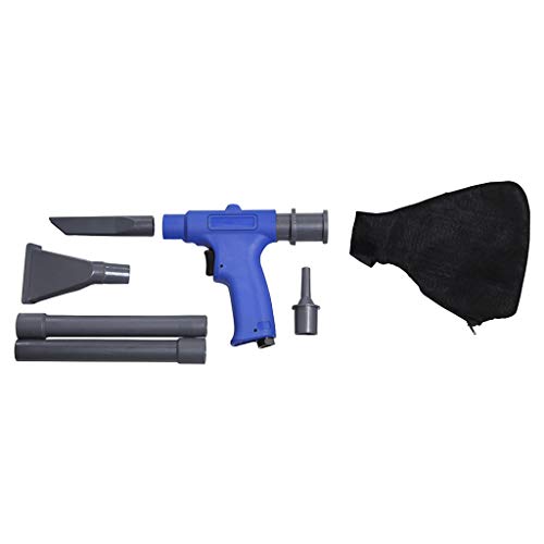 Peuriy 7-Set Dual Use Air Vacuum Blow Gun,Pneumatic Dust Blowing Absorber Portable Car Home Sofa Household Kit Tools - Thumbnail 2