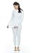 Thermajane Women's Ultra Soft Thermal Underwear Long Johns Set with Fleece Lined (X-Small, White)