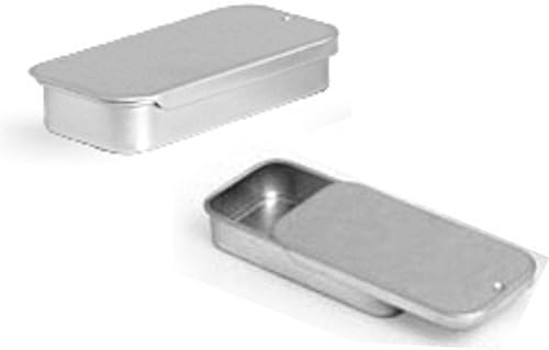 Empty Slide Top Tin Containers for Lip Balm, Crafts, Storage Kit - .25oz, by DIY Supply