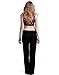 HDE Women's Fold Over Waist Yoga Lounge Pants Flare Leg Workout Leggings (Black, Small)