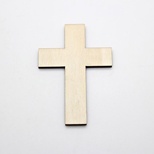 yuhoshop: 10pcs 3" (tall) X 1/8" inch WOODEN [Cross 1 Shaped] PLAIN UNFINISHED WOOD CRAFT FOR DISKS,TAGS,EARRINGS,WEDDING,FAMILY BIRTHDAY CALENDAR,PLAQUE,JEWELRY DIY