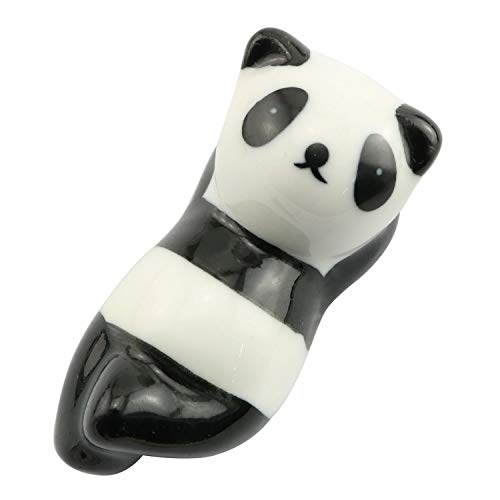 Tegg 6PCS Art Porcelain Ceramic Panda Chopstick Rest Rack Spoon Fork Knife Ware Holder