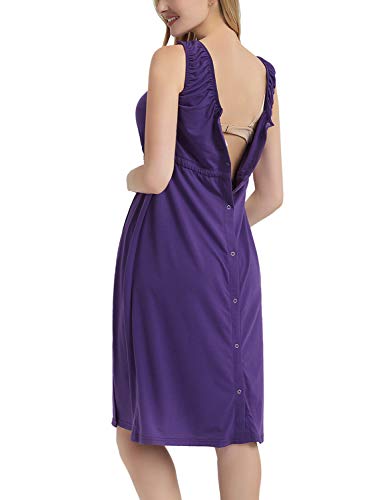 GINKANA Labor/Delivery/Nursing Hospital Gown Maternity - The Perfect for Maternity Hospital Nursing - Thumbnail 2