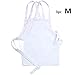 LINLIN SUN 3 Pack White Kids’Chef Apron,School and Home Artist for Cooking, Baking,Painting or Decorating Party (Medium/3-8Years)