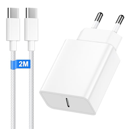30W Fast Charging Charger for iPhone 17 16 15/16 15 Pro/16 15 Pro Max/16 15 Plus/iPad 10 Generation iPad Pro, USB C Charger Fast Charging Charger Type C Adapter with Nylon Braided USB C Cable 2M